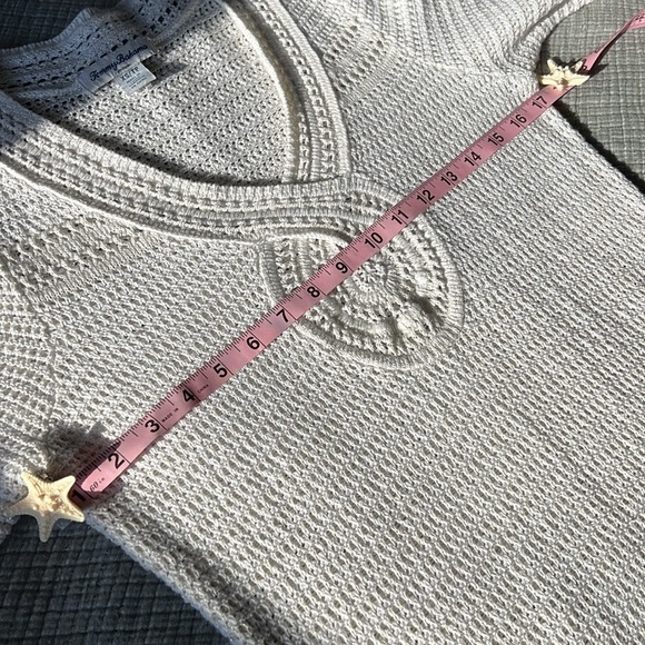 TOMMY BAHAMA Shimmer Sand Dollar Tunic Linen Cotton Blend | XS - Picture 10 of 12